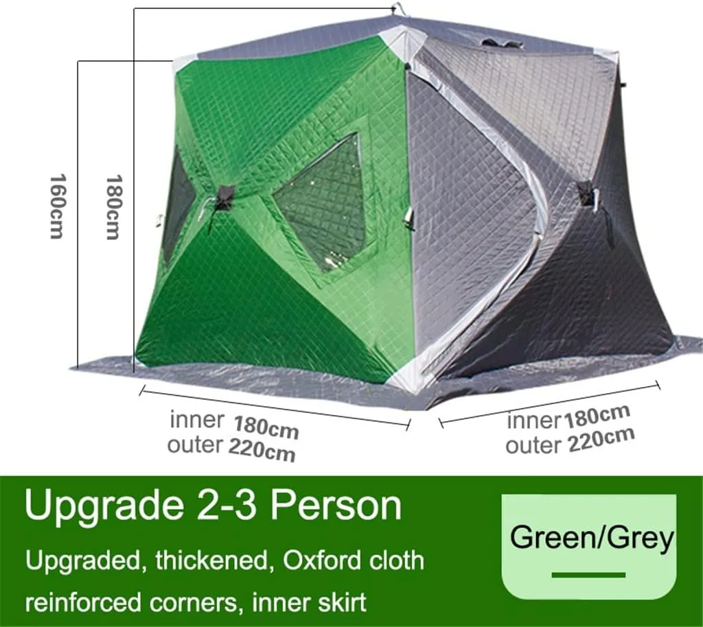 1-4 Winter Fishing Tent Winter Ice Fishing Tent Camping Tent Windproof and Rainproof Outdoor Winter Fishing Warm Tent (Color : D, Size : 240 * 240 * 200cm) (D 220 * 220 * 160cm)