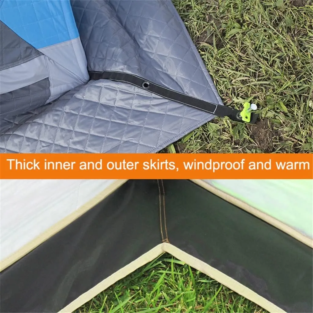 1-4 Winter Fishing Tent Winter Ice Fishing Tent Camping Tent Windproof and Rainproof Outdoor Winter Fishing Warm Tent (Color : D, Size : 240 * 240 * 200cm) (D 220 * 220 * 160cm)