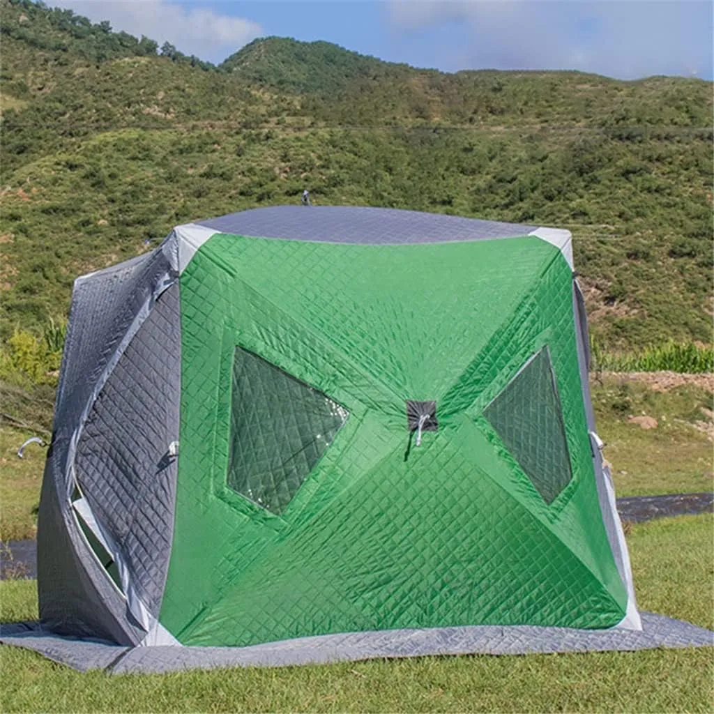 1-4 Winter Fishing Tent Winter Ice Fishing Tent Camping Tent Windproof and Rainproof Outdoor Winter Fishing Warm Tent (Color : D, Size : 240 * 240 * 200cm) (D 220 * 220 * 160cm)