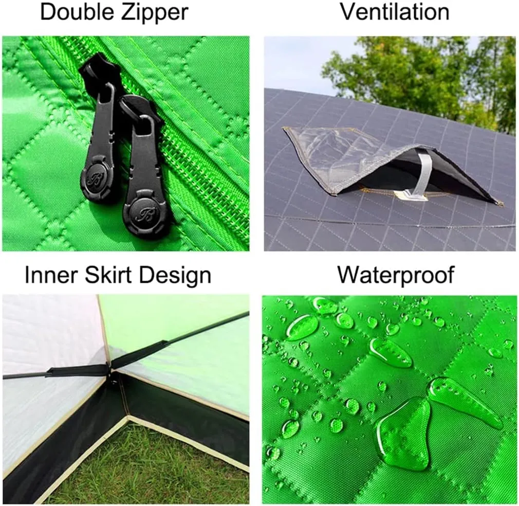 1-4 Winter Fishing Tent Winter Ice Fishing Tent Camping Tent Windproof and Rainproof Outdoor Winter Fishing Warm Tent (Color : D, Size : 240 * 240 * 200cm) (D 220 * 220 * 160cm)