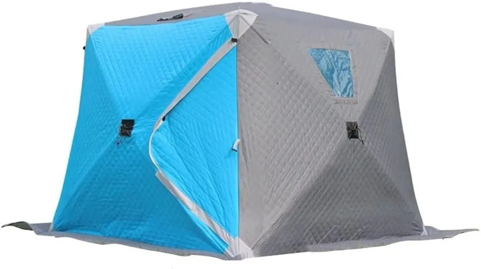 1-4 Winter Fishing Tent Winter Ice Fishing Tent Camping Tent Windproof and Rainproof Outdoor Winter Fishing Warm Tent (D 220 * 220 * 200cm)