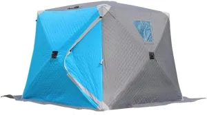 1-4 Winter Fishing Tent Winter Ice Fishing Tent Camping Tent Windproof and Rainproof Outdoor Winter Fishing Warm Tent (D 220 * 220 * 200cm)