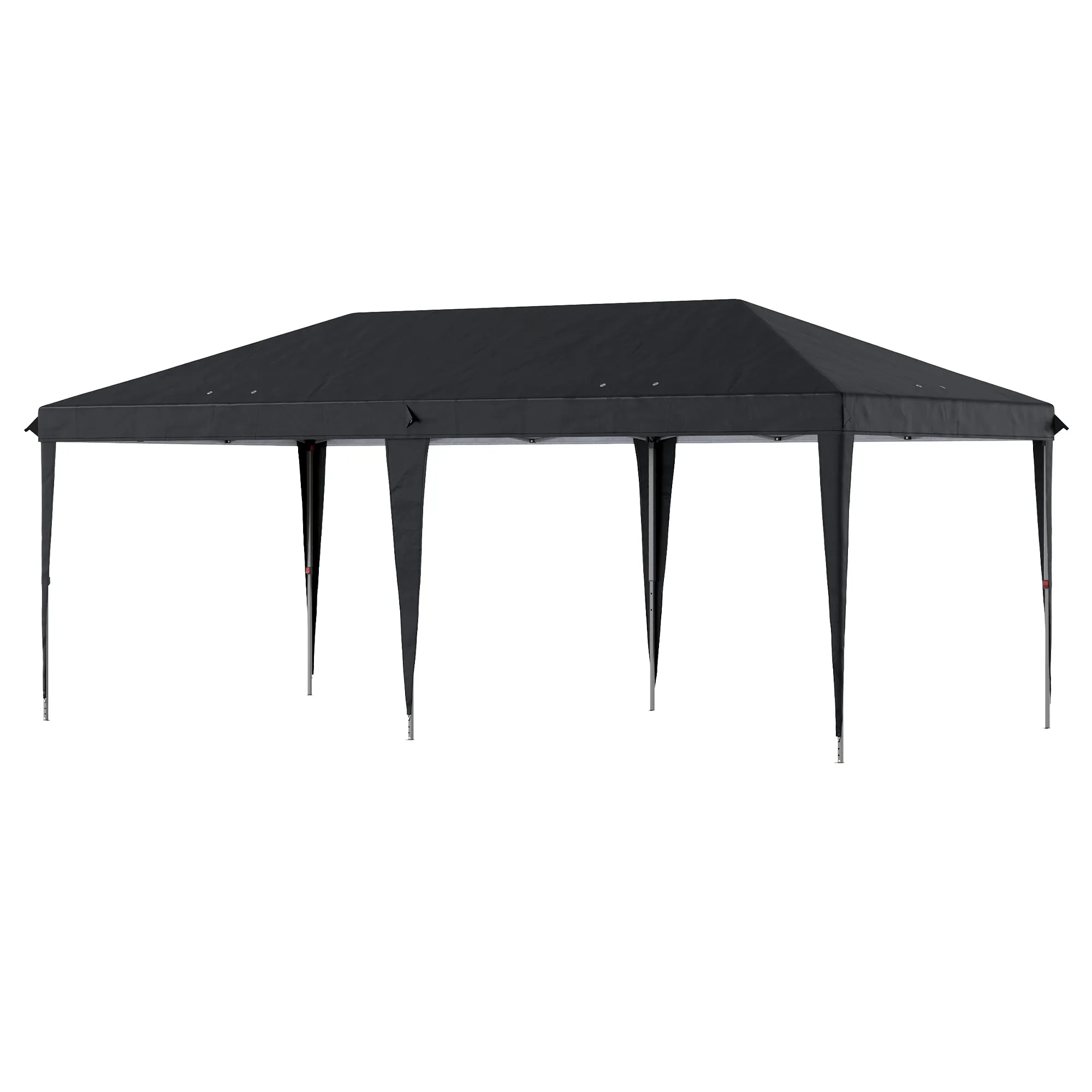 10' x 20' Heavy Duty Instant Pop-Up Canopy Tent with Sun Shade Shelter, Black