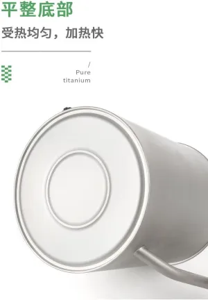 1000ml pure titanium coffee pot outdoor camping portable household kettle