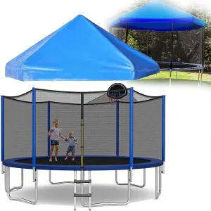 10ft Round Trampoline Cover - Waterproof Canopy Tent, Fits 6ft-16ft, Sun-Proof, Easy to Fold, Durable Protection for Outdoor Trampolines, Not Included