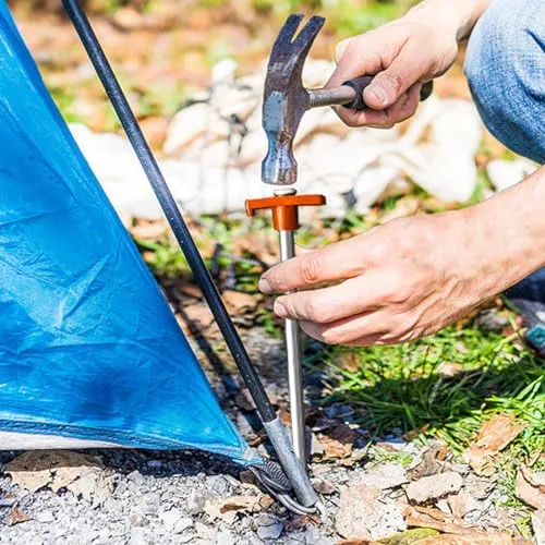 10pcs Galvanized Non-Rust Camping Family Tent/Pop Up Tent Stakes Canopy Anchors