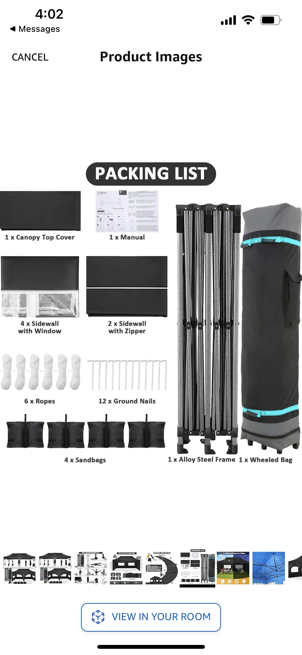 10x20 Pop Up Canopy