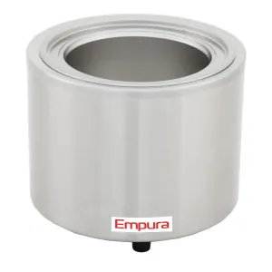 11-Quart Round Countertop Soup Kettle Food Warmer | Portable Steam Table Bain Marie for Concession Stand Buffet Restaurant Hotel Caterer | Stainless Steel, 120V, 800W (Includes: Adapter Ring)