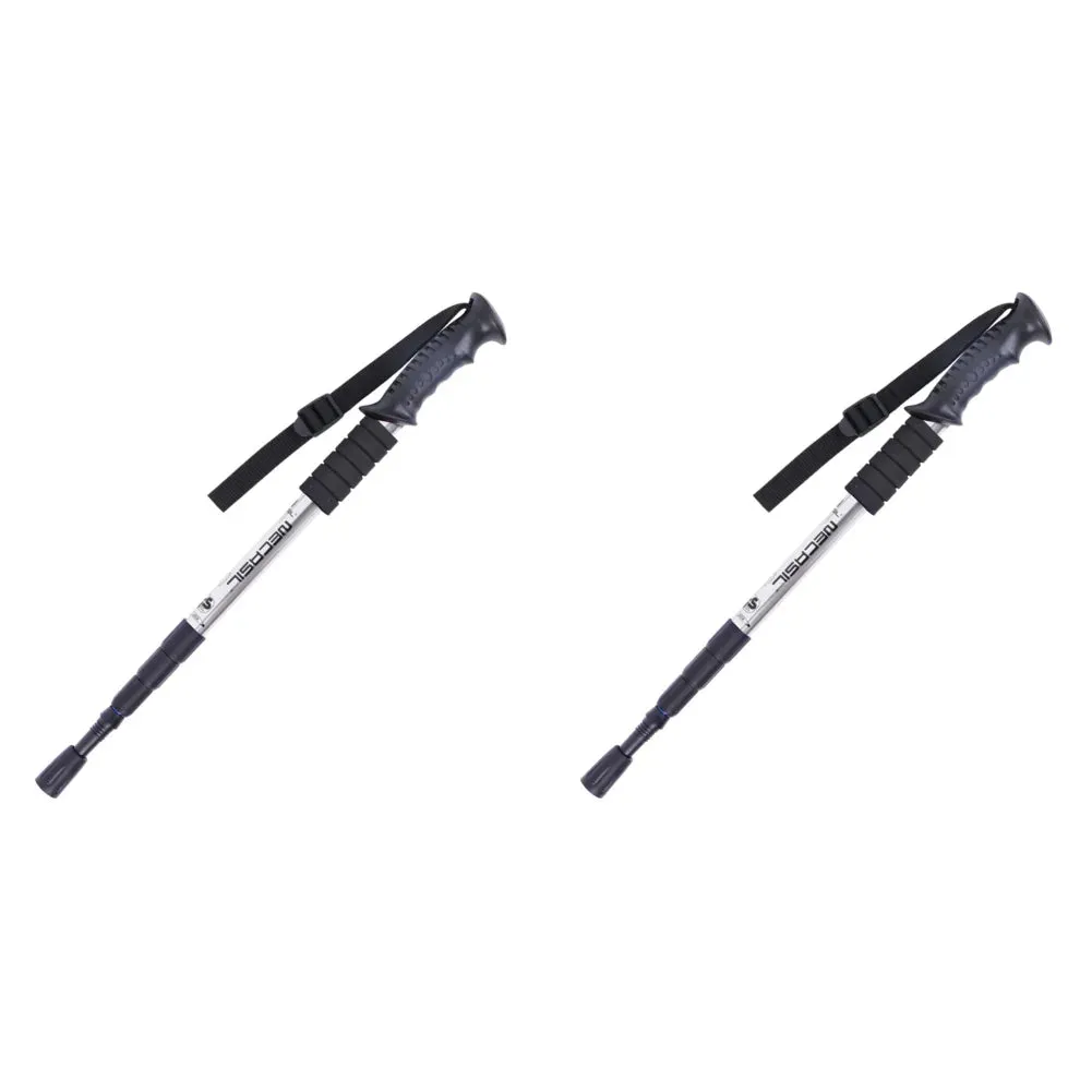 1/2Pcs Light Aluminum Alloy Folding Walking Sticks - High-Quality 4-Section Telescopic Trekking Poles for Hiking and Climbing