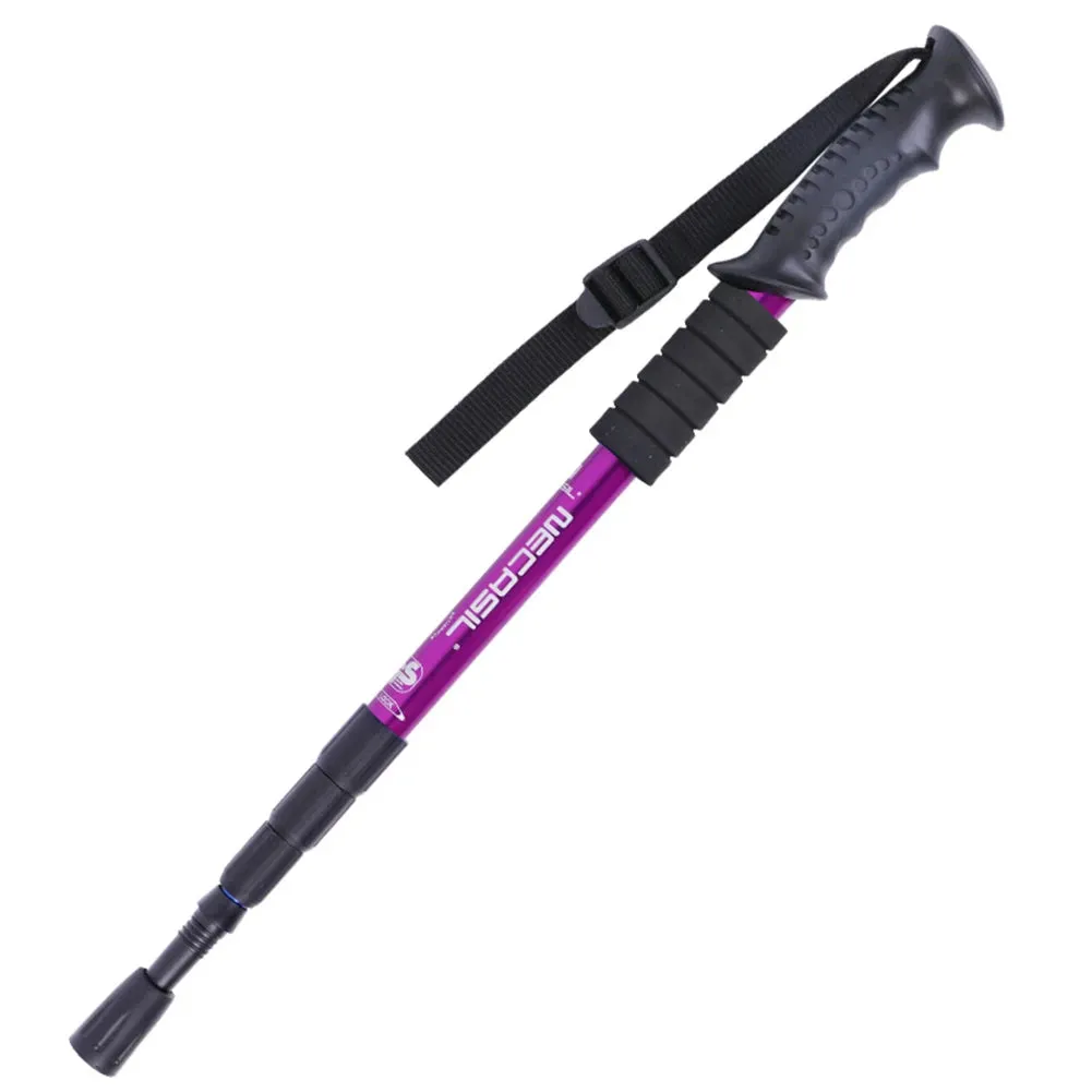 1/2Pcs Light Aluminum Alloy Folding Walking Sticks - High-Quality 4-Section Telescopic Trekking Poles for Hiking and Climbing