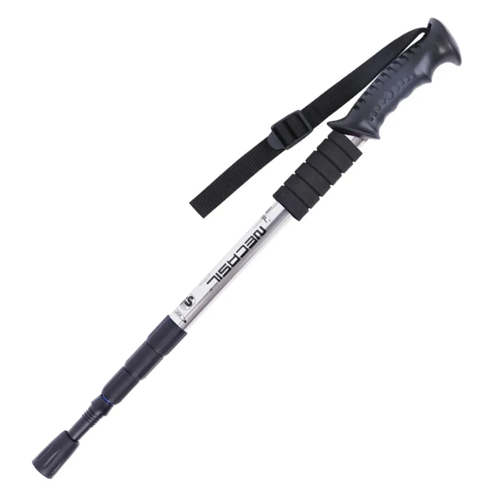 1/2Pcs Light Aluminum Alloy Folding Walking Sticks - High-Quality 4-Section Telescopic Trekking Poles for Hiking and Climbing