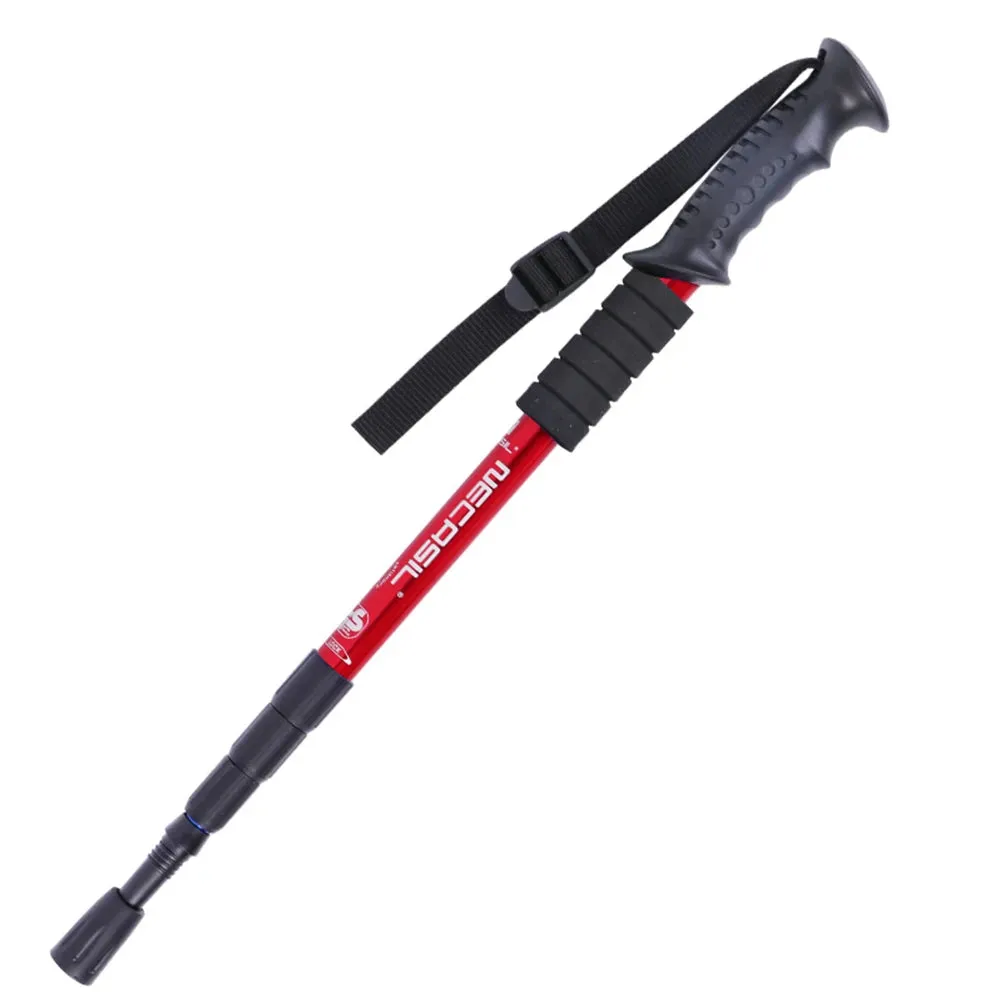 1/2Pcs Light Aluminum Alloy Folding Walking Sticks - High-Quality 4-Section Telescopic Trekking Poles for Hiking and Climbing