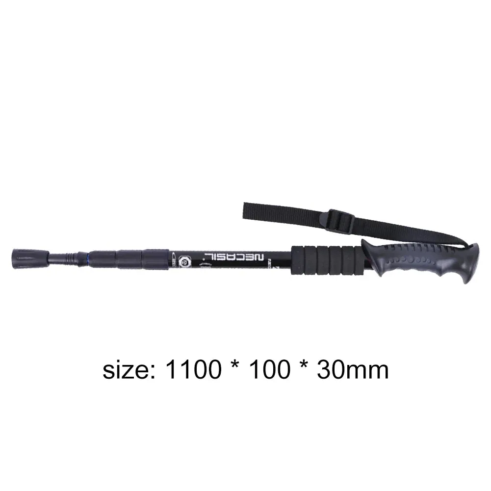 1/2Pcs Light Aluminum Alloy Folding Walking Sticks - High-Quality 4-Section Telescopic Trekking Poles for Hiking and Climbing