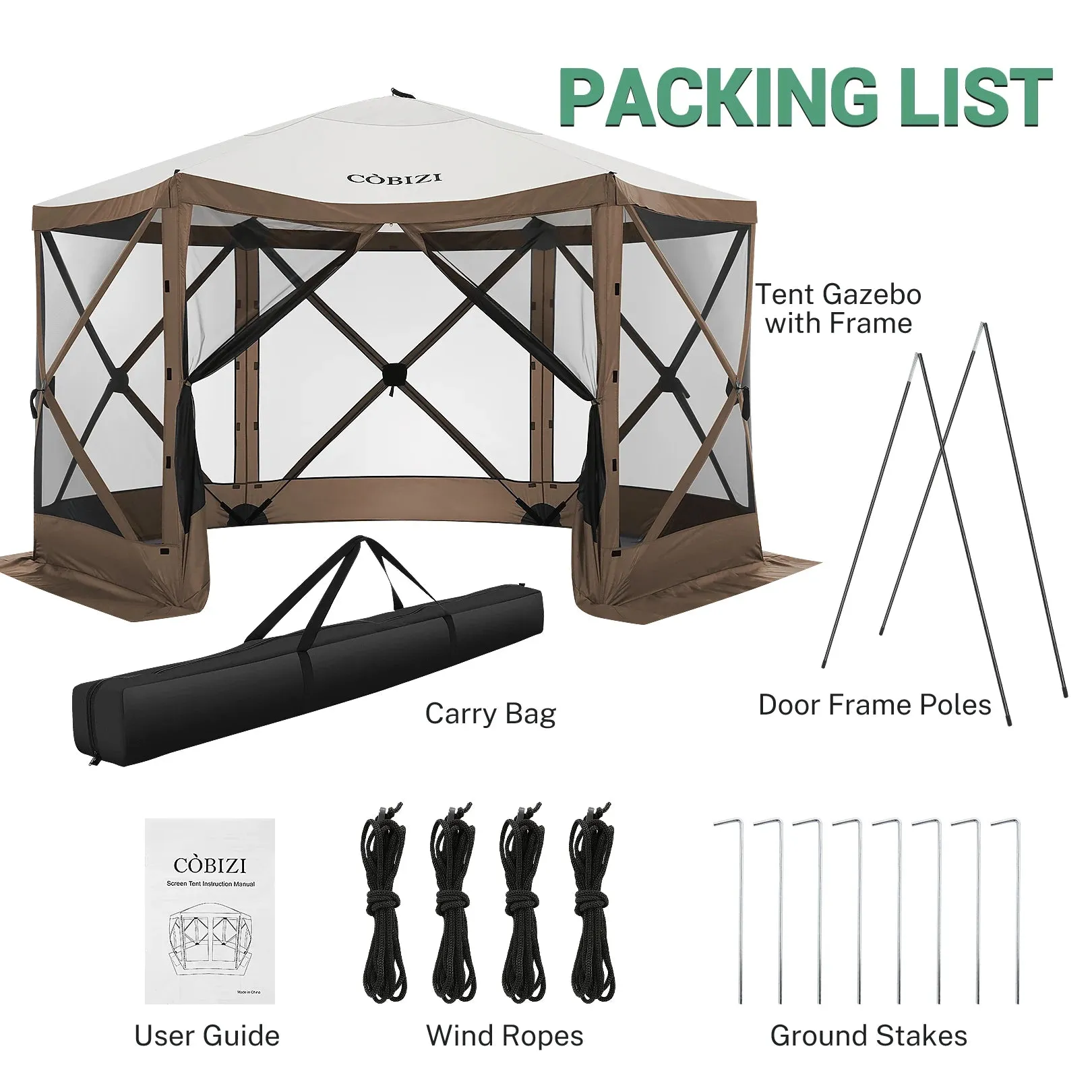 12x12ft Pop Up Gazebo Screen House Tent