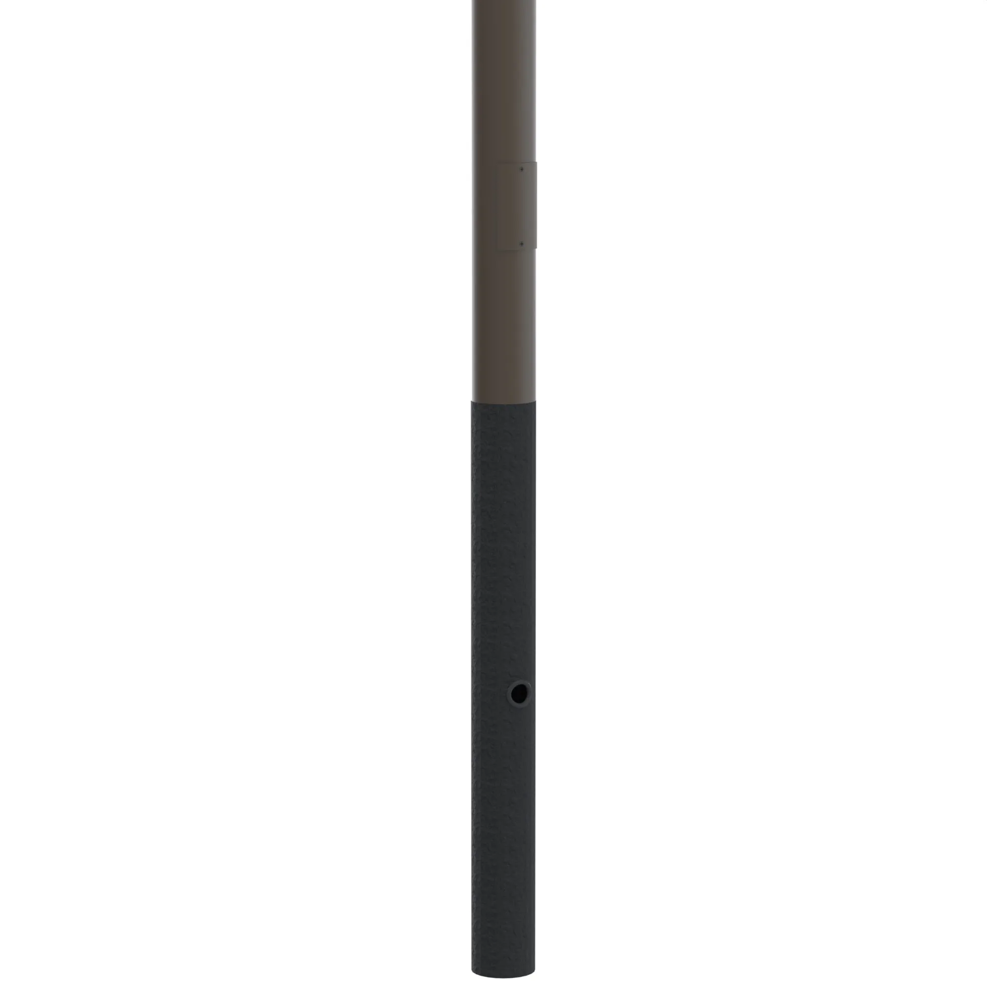 14' Tall   4' Below Grade x 4.0" OD x 0.188" Wall Thickness, Round Straight Aluminum, Direct Burial Light Pole