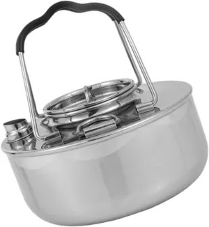 1.50L Stainless Steels Outdoor Hiking Kettle Light Weight Water Pots Camping Kettle Camping Kettle Camp Teas Coffee Pots