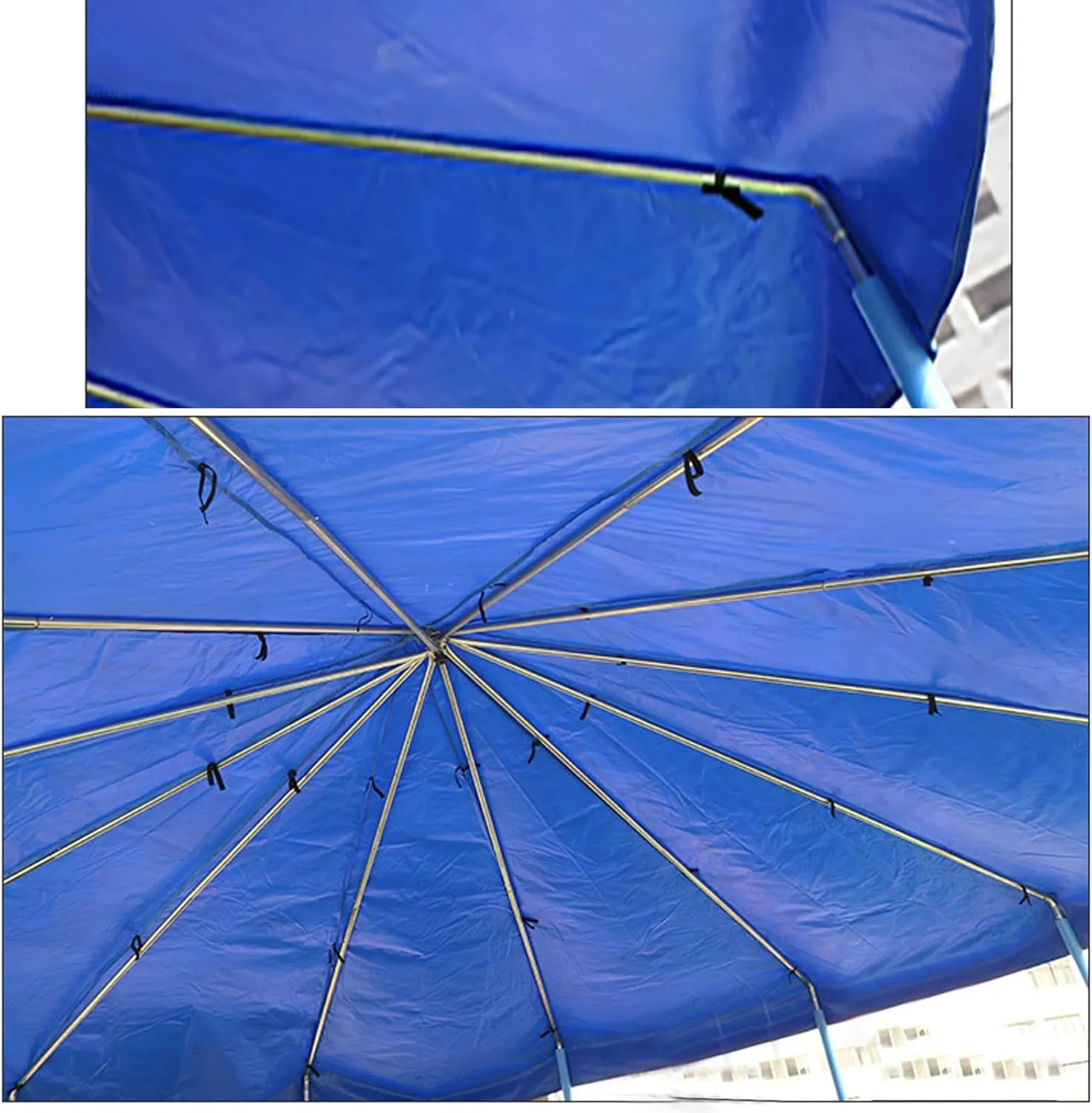 15FT/16FT Trampoline Canopy Outdoor Rainproof Snow Tent Cloth Sunshade Cover Trampolines Accessories, with Frame