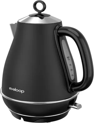 1.7L Electric Kettles, BPA Free Tea Kettle, Hot Water Boiler Heater, Stainless Steel Teapot, Auto Shut-Off & Boil-Dry Protection, 120V/1500W (Black)