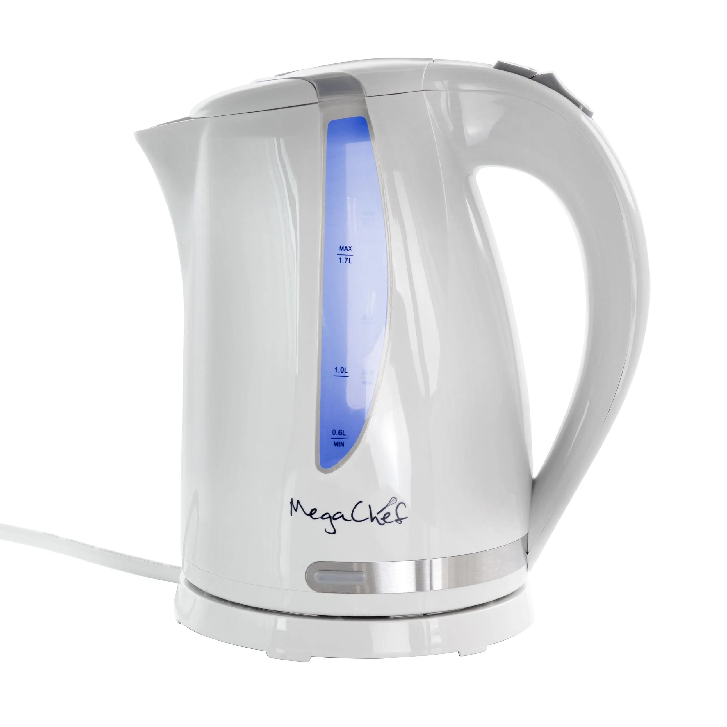 1.7L Rapid Boil Cordless Serving Electric Tea Kettle in White