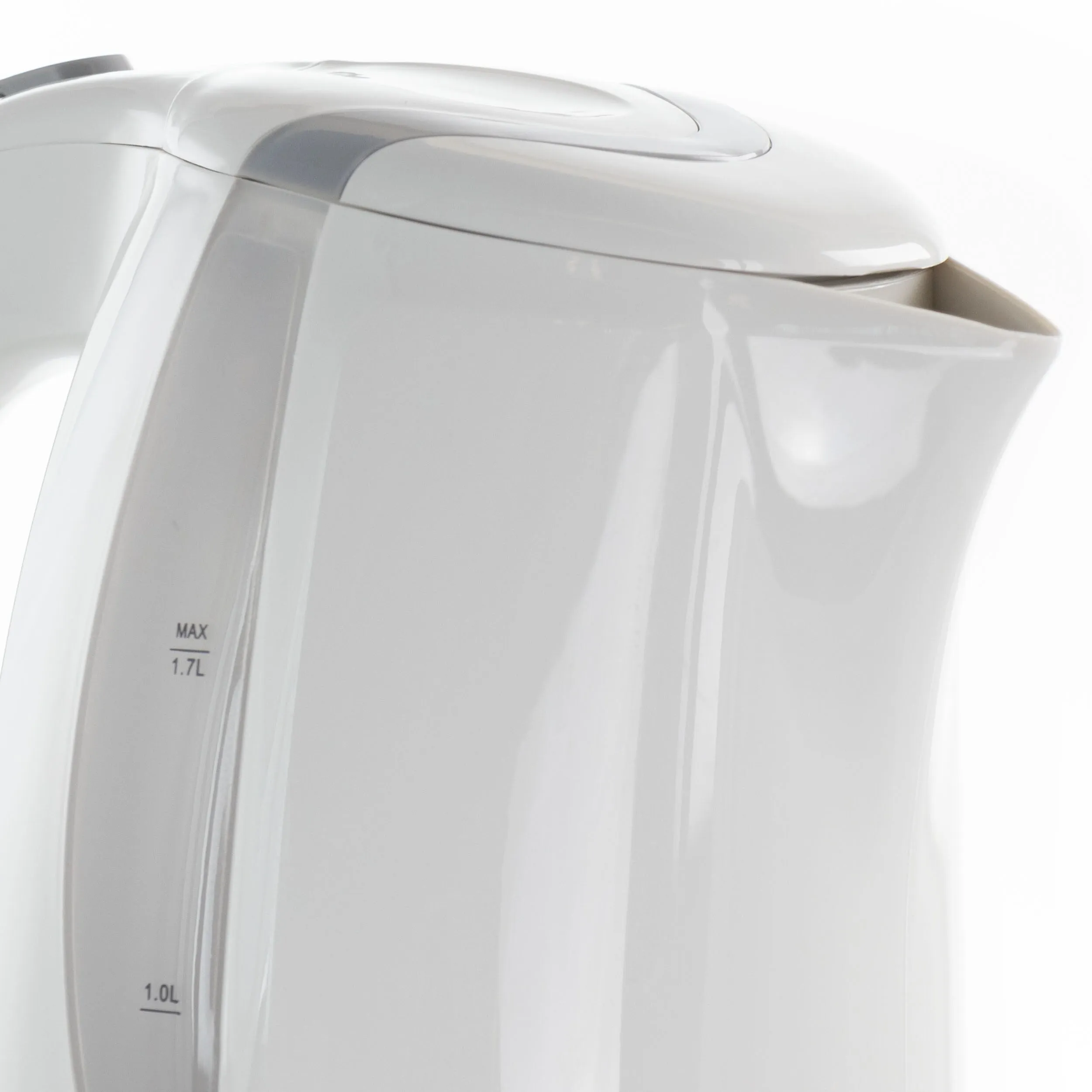 1.7L Rapid Boil Cordless Serving Electric Tea Kettle in White