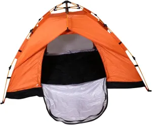 1Pc Fully Automatic Oxford Cloth Tent Travel Tent for Outdoor Camping Instant Pop Up Design Durable Rod for Adventures and Travel Orange