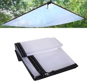 2 * 3m 2 * 5m 6 * 8m 10 * 10m Transparent Heavy Duty Water Resistant Tarp Cover,Plastic Tarpaulins,Transparent Waterproof Tarpaulin,Duty Heavy Tear Resistant Cover(7x10 ft(2x3m))