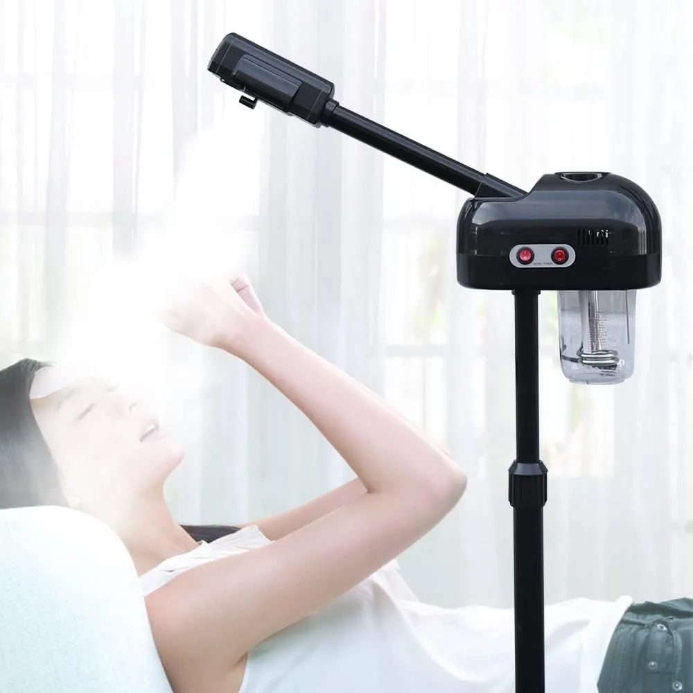 2 in 1 Facial Steamer, Professional Ozone Facial Steamer Mist Face Steamer with 360° Rotatable Sprayer for Beauty Salon, Spa, Esthetician Steamer 800w