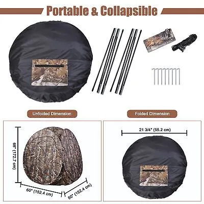 2 Persons Camping Hiking Hunting w/Zipper Door Outdoor Pop Up Tent Waterproof