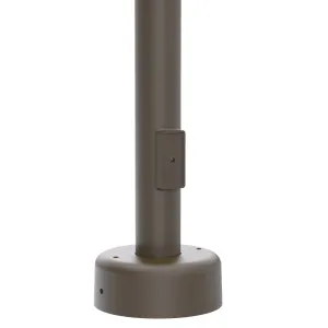 20' Tall x 3.0" OD x 11ga Thick, Round Straight Steel, Anchor Base Light Pole