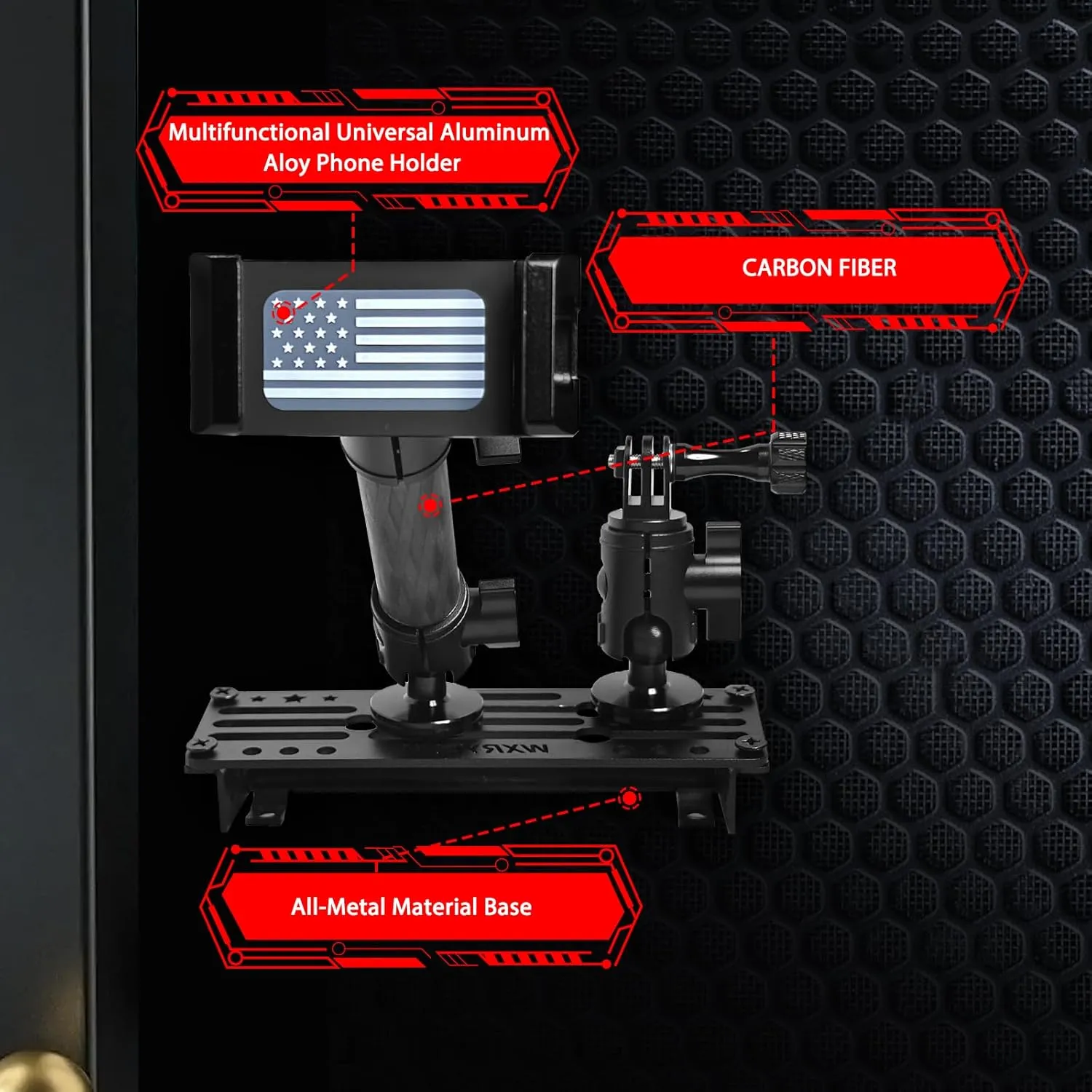 2024 2025 Ram Dash Mount Phone Holder for 2019-2025 Ram 1500 2500 3500 TRX Metal Dash Platform Phone Mount Go pr o Holder 2025 R am Cell Phone Holder Phone Mount