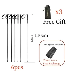 2024 New Carbon Fiber Trekking Pole 5-Section Trekking Pole Carbon Ultralight Portable Camping Trip Folding Trekking Pole