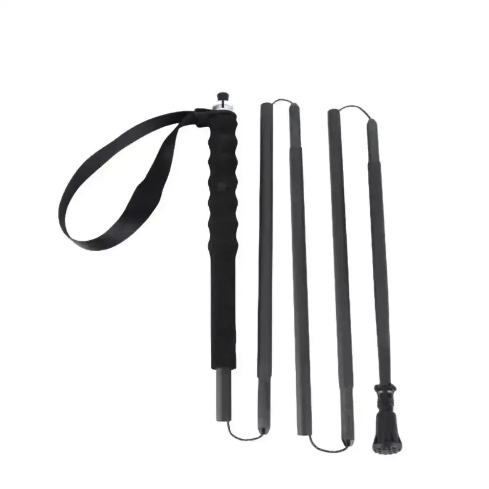 2024 New Carbon Fiber Trekking Pole 5-Section Trekking Pole Carbon Ultralight Portable Camping Trip Folding Trekking Pole