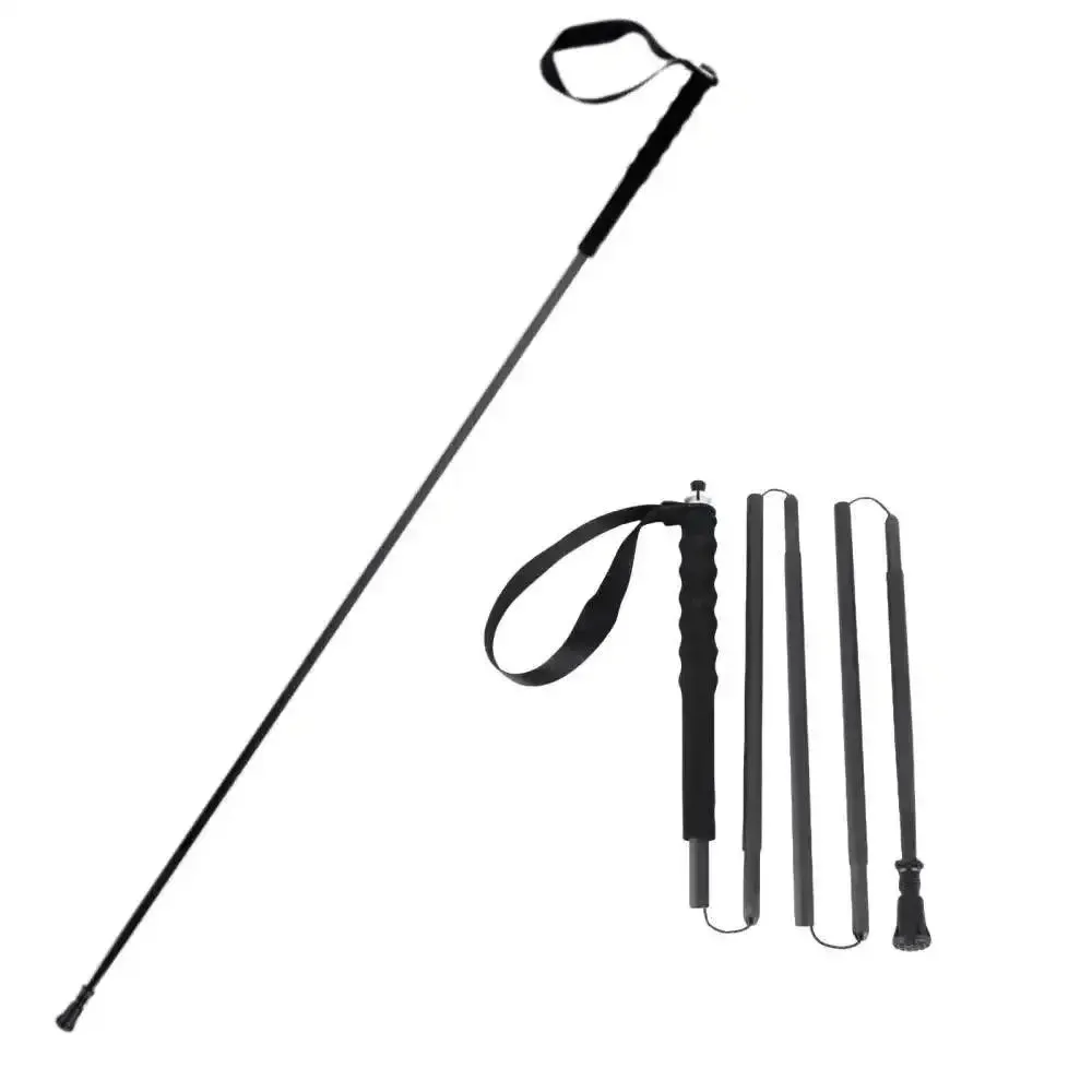 2024 New Carbon Fiber Trekking Pole 5-Section Trekking Pole Carbon Ultralight Portable Camping Trip Folding Trekking Pole