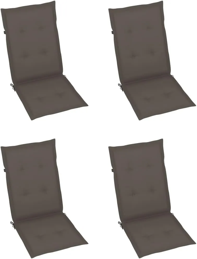 3-Piece Folding Patio Chairs Set with Cushions Solid Acacia Wood Outdoor Furniture Adjustable Reclining Pool Lounge Chairs for Garden Beach Camping