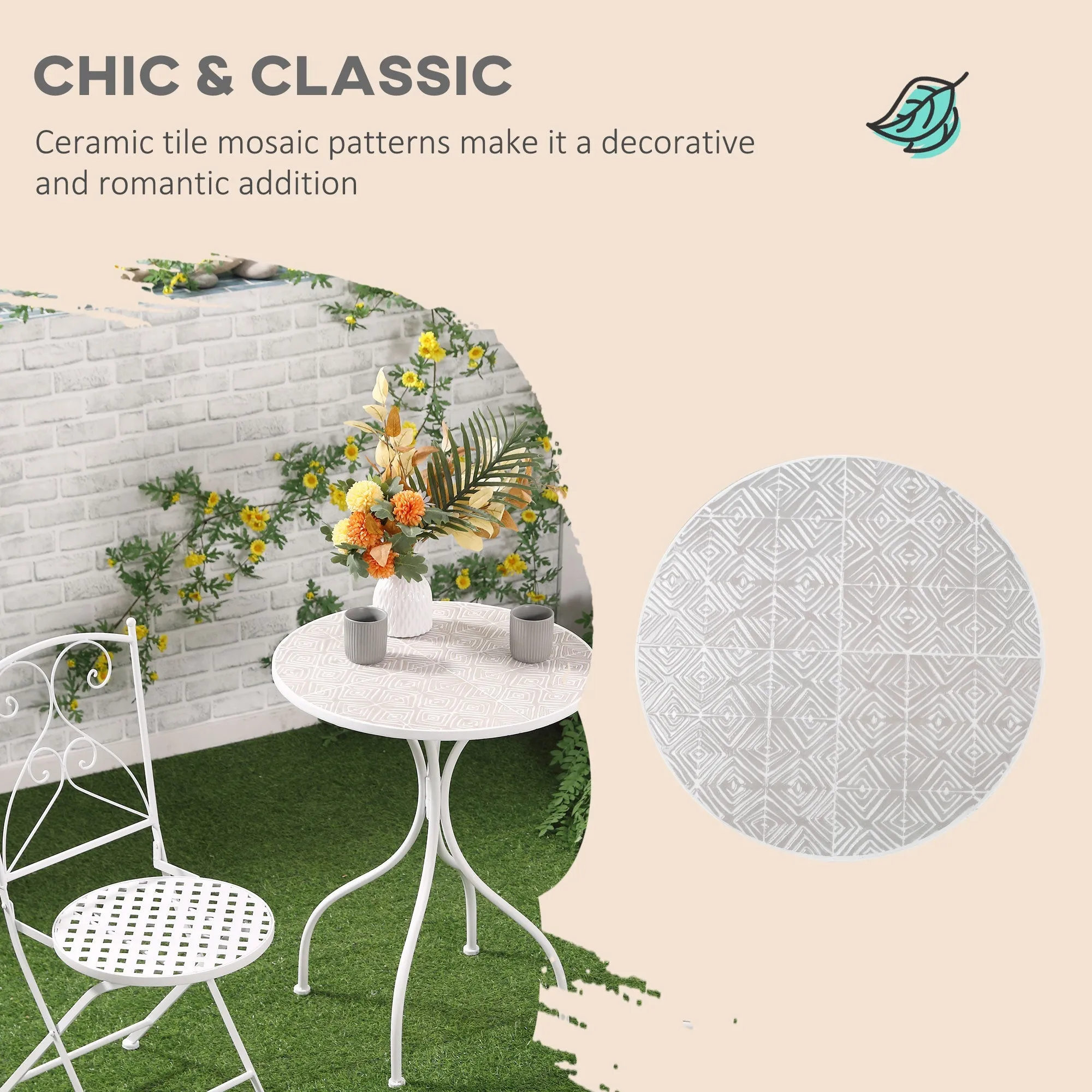 3-Pieces Garden Bistro Set