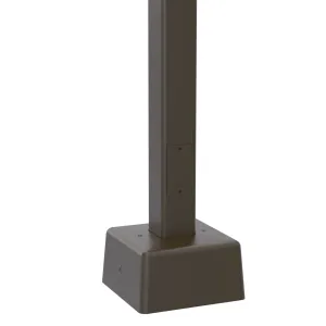 30' Tall x 4.0" Base OD x 4.0" Top OD x 7ga Thick, External Hinged Square Tapered Steel, Anchor Base Light Pole