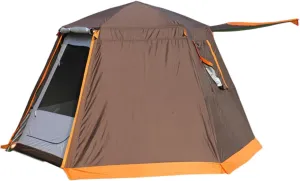 3/4/5/8 Person Camping Tent，Outdoor Hexagonal Tent，Fully Automatic Travel Rainproof Tent， Double Layer Tent Equipped with A Handbag, Suitable for Outdoor Camping or Outdoor Beaches