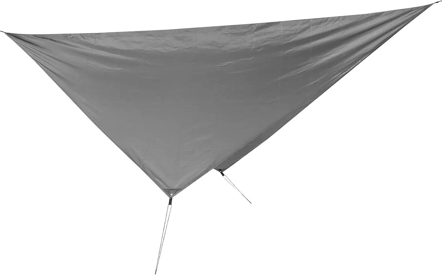 360x290cm Waterproof Camping Tarp, Multifunction Rhombus Canopy, Beach Shade Cloth for Hammock, Picnic, Hiking, Easy to Install, Sturdy Polyester Material (Gray)