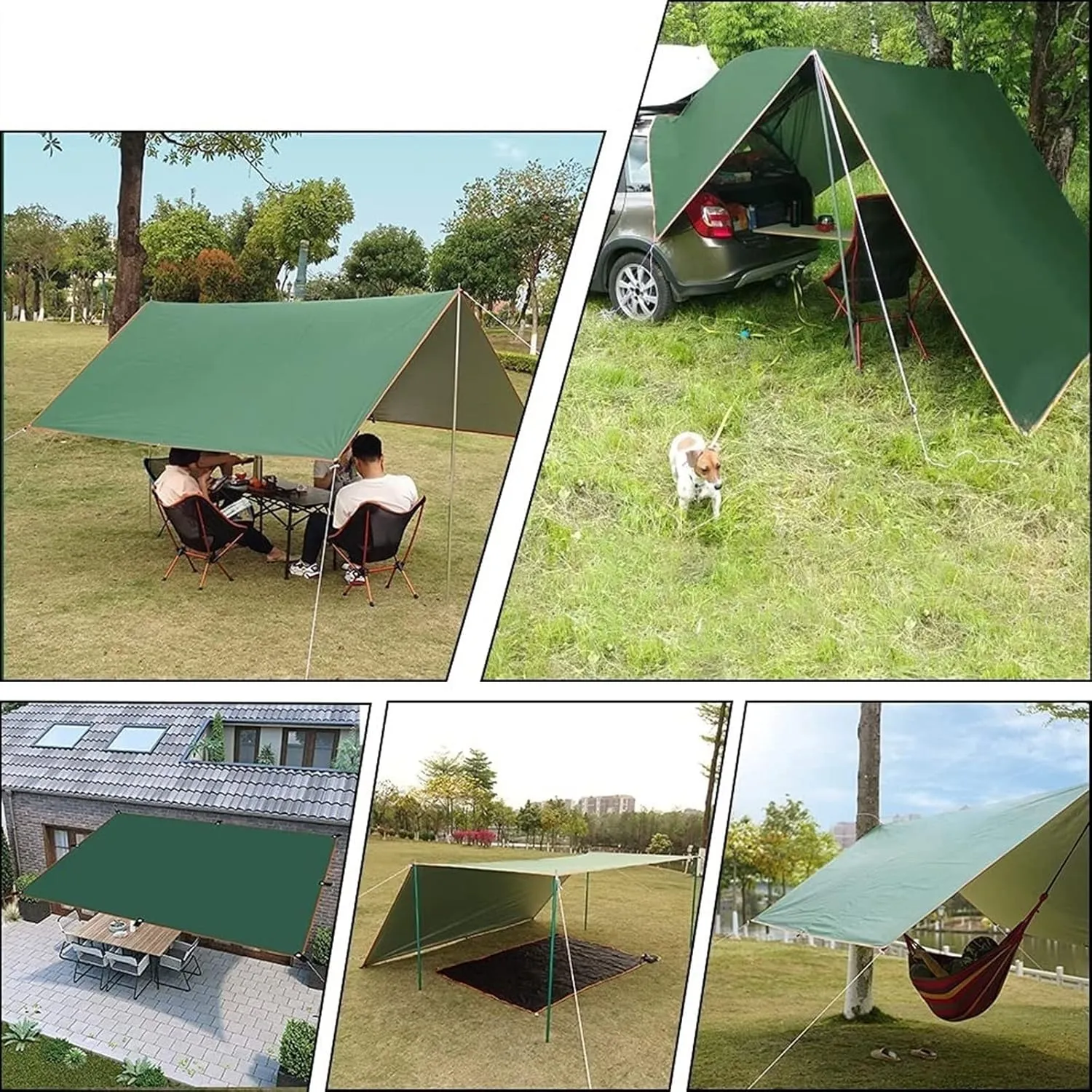 3x3m 3x4m 3x5m Awning Watertight Tarp Tent Outdoor Sun Shelter Camping Tourist Tarp Canopy Sunshade Sun Shade Beach Garden (Color : Style 2, Size : 3x4m)