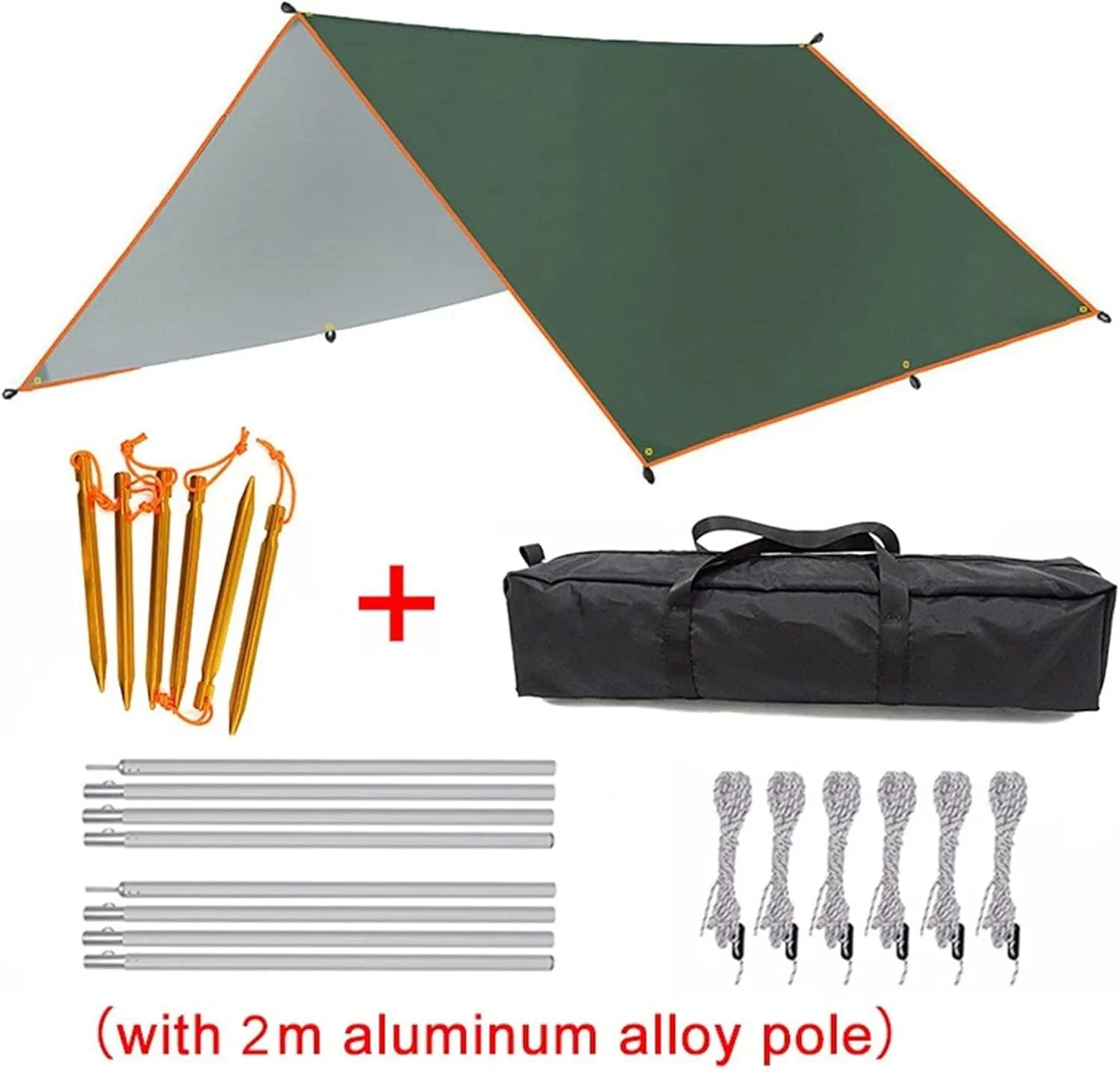 3x3m 3x4m 3x5m Awning Watertight Tarp Tent Outdoor Sun Shelter Camping Tourist Tarp Canopy Sunshade Sun Shade Beach Garden (Color : Style 2, Size : 3x4m)