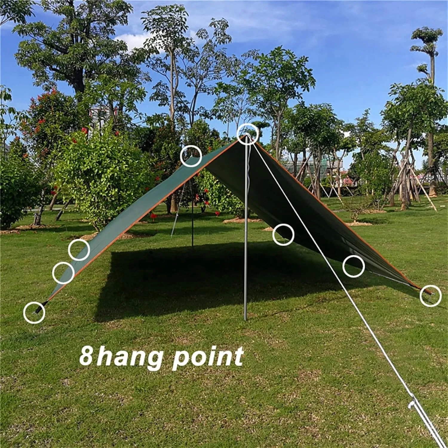 3x3m 3x4m 3x5m Awning Watertight Tarp Tent Outdoor Sun Shelter Camping Tourist Tarp Canopy Sunshade Sun Shade Beach Garden (Color : Style 2, Size : 3x4m)