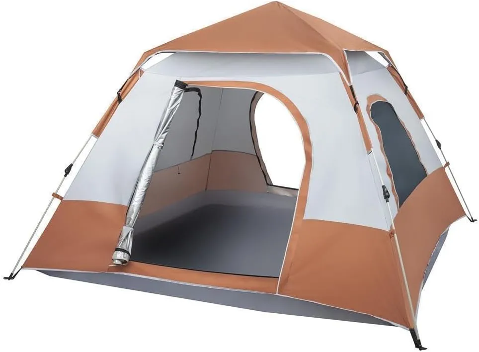 4-6 Person Pop Up Camping Tent, Waterproof Hiking Tent Canopy Folding Tent