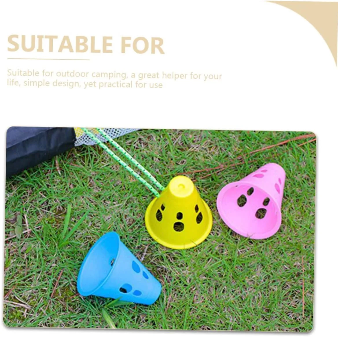 4 Pcs Tent Peg Warning Cap Camp Nail Cover Children Nail Covers Tent Stakes Heavy Duty Camp Nail