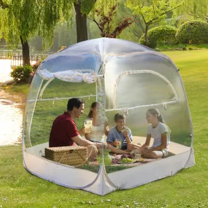 4 Person Rain Camping Sun Shelter, Outdoor Sports Bubble Instant Tent for Events Fishing Cheering (71”x 71”x 63”)
