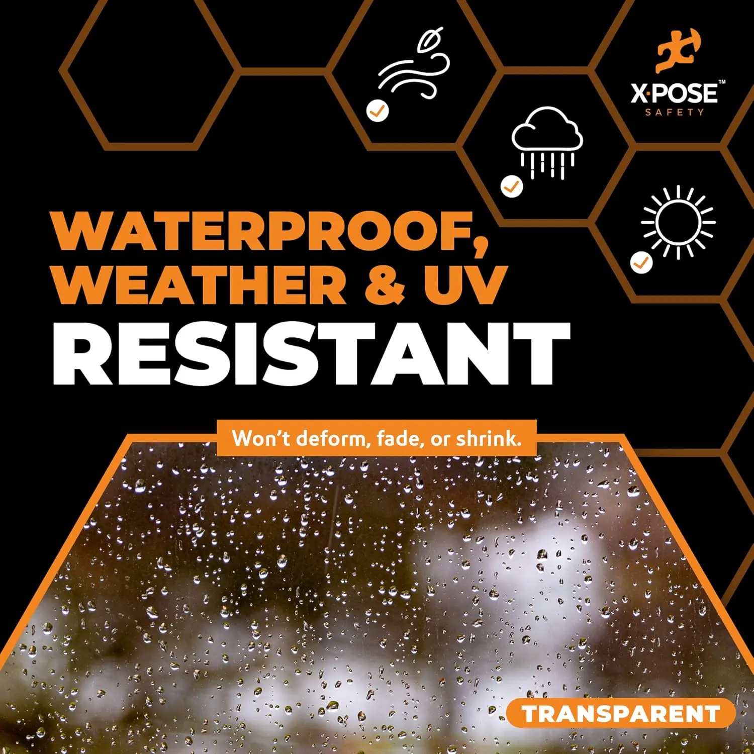 4' x 6' Clear Vinyl Tarp - 30 Mil Super Heavy Duty Transparent Waterproof PVC Tarpaulin with Brass Grommets - for Patio Enclosure, Temporary Wall, Camping, Tent Cover, Canopy - by Xpose Safety