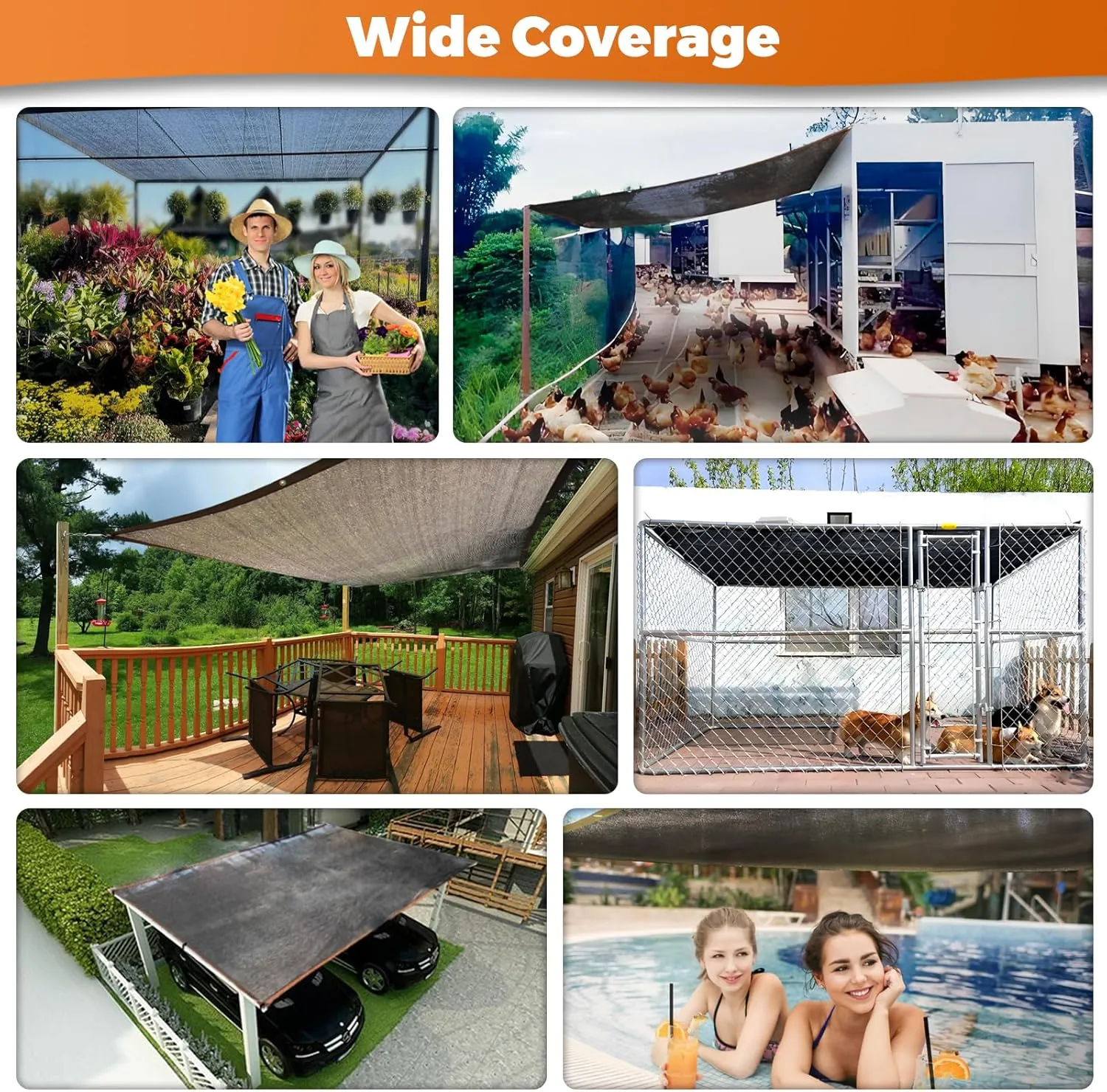 40%-50% Black Shade Cloth,10 x 20FT Durable Mesh Tarp with Grommets,UV Resistant Sun Shade Netting for Plant Cover,Garden,Outdoor,Pavilion,Greenhouse,Backyard Terrace,Chicken Coop