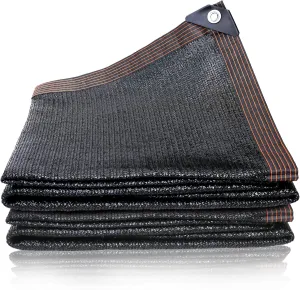 40%-50% Black Shade Cloth,10 x 20FT Durable Mesh Tarp with Grommets,UV Resistant Sun Shade Netting for Plant Cover,Garden,Outdoor,Pavilion,Greenhouse,Backyard Terrace,Chicken Coop