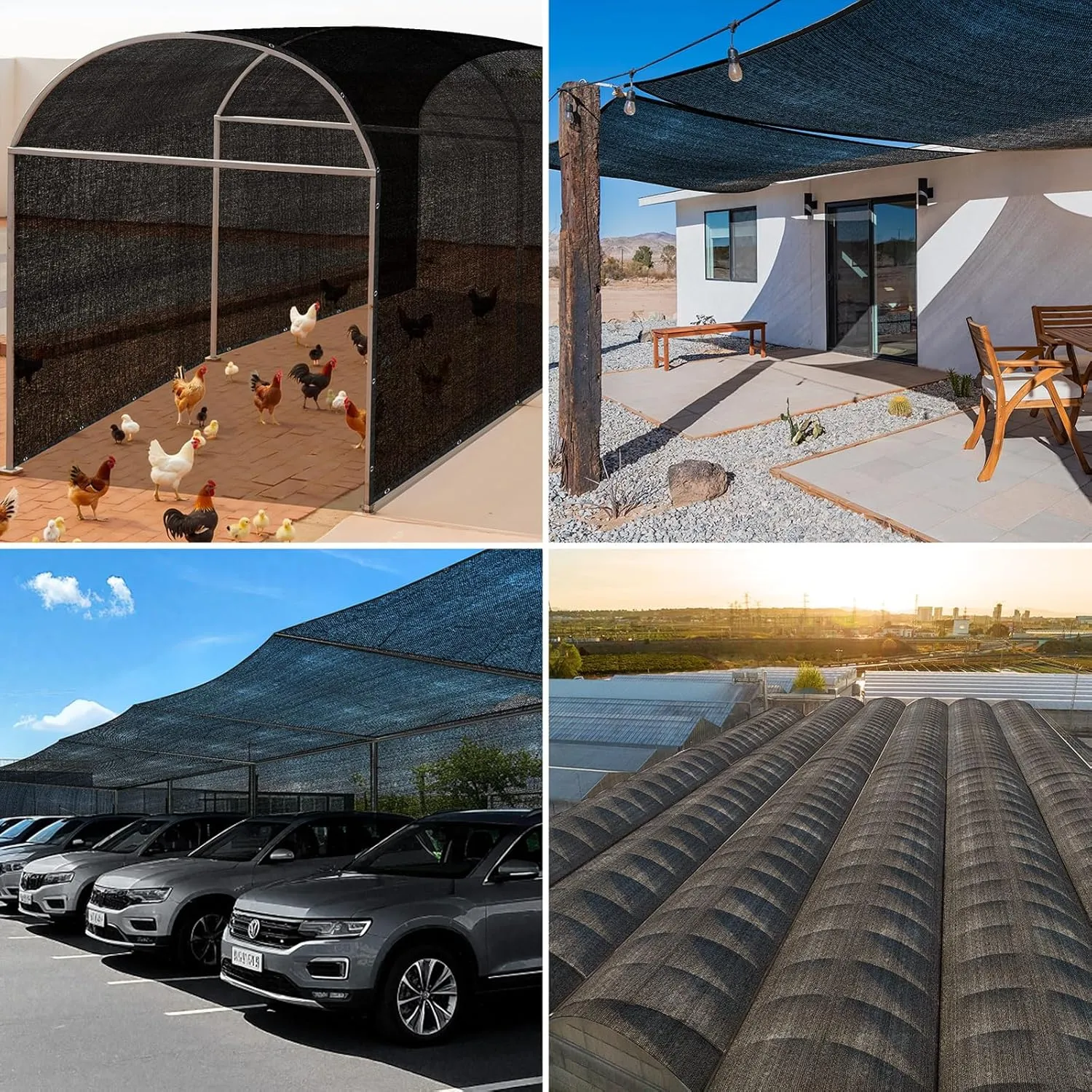 40% Sun Shade Cloth, 12x12FT Shade Net Mesh Tarp with Grommets, Black Sunblock Cover for Outdoor Patio Plants, Pergola, Greenhouse, Chicken Coop, Backyard, Balcony