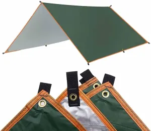 400x300cm 300x300cm Awning Waterproof Tarp Tent Shade Garden Canopy Sunshade Outdoor Camping Hammock Rain Fly Beach Sun Shelter(Size:L)