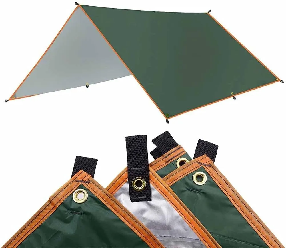 400x300cm 300x300cm Awning Waterproof Tarp Tent Shade Garden Canopy Sunshade Outdoor Camping Hammock Rain Fly Beach Sun Shelter(Size:L)